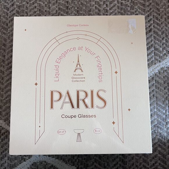 Glassique Cadeau Paris Coupe Cocktail/Champagne Glasses - Picture 4 of 5